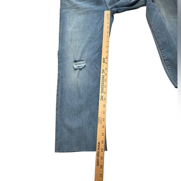 Hudson Nico Cigarette Jeans  30 Distressed Mid Rise Straight Leg Light Wash J423 - Picture 7 of 9